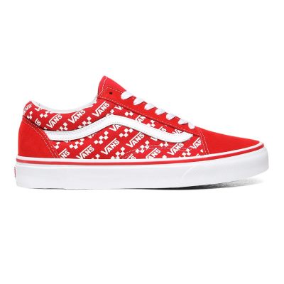 Vans Logo Repeat Old Skool - Erkek Spor Ayakkabı (Kırmızı)